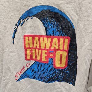 Vintage Hawaii Five -O Surf CO. Wave Long Sleeve T Tee Shirt TV Show MOB Y2K L